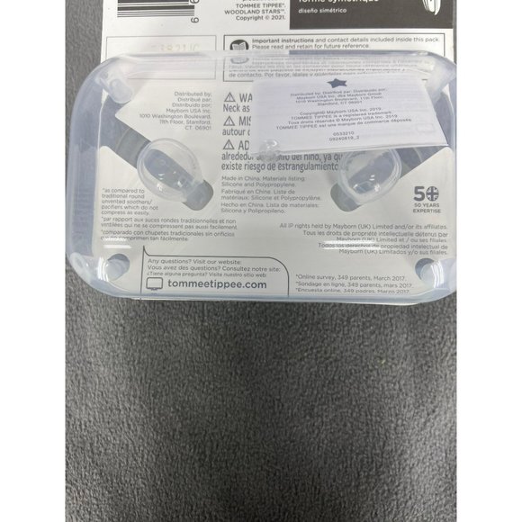 Tommee Tippee Woodland Stars Buck Antlers Orthodontic Set‎ Of 2 Pacifiers - Picture 4 of 6